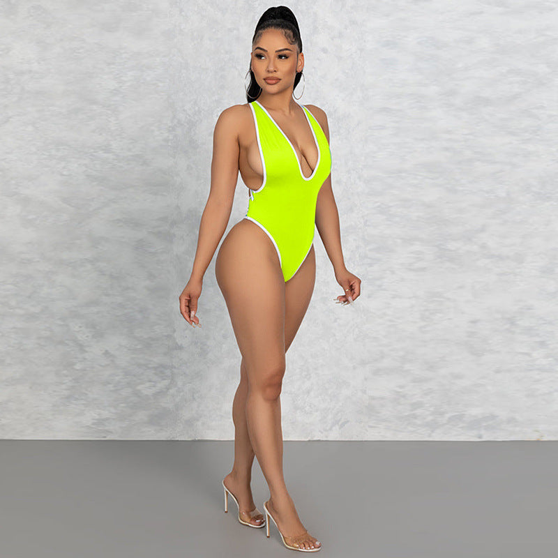 Sexy Women Clothing Bikini Three Point T Shaped Vest One Piece Swimsuit Bella Mia